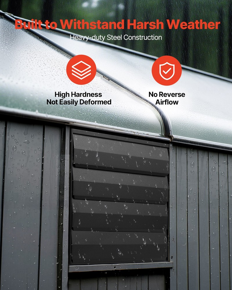 VEVOR 14 in Shutter Exhaust Fan with Smart Programming Controller Wall Mount