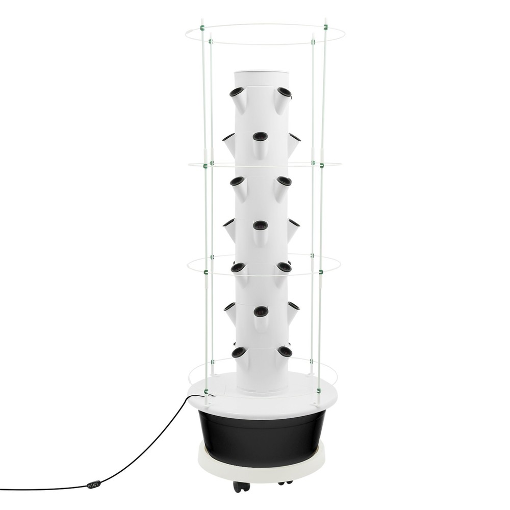 Vertical 28-Pots Hydroponics Tower Hydroponic Growing System w/ Climbing Trellis