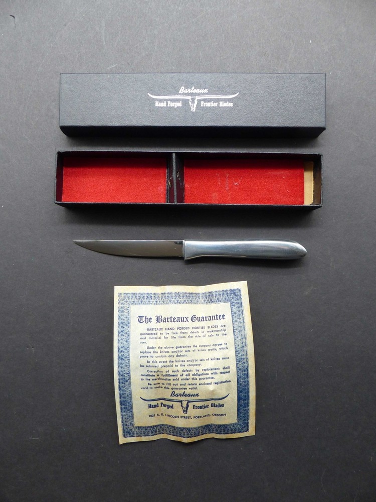 BARTEAUX Paring Knife NOS pixie bird & trout