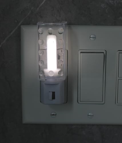 Plug in LED Night Light with Switch - Manual On/Off Nightlight for 4 Art Deco
