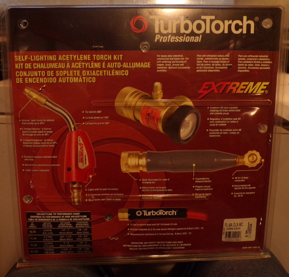 TURBO TORCH KIT SELF IGNITING NEW MINT IN BOX PL8A MC