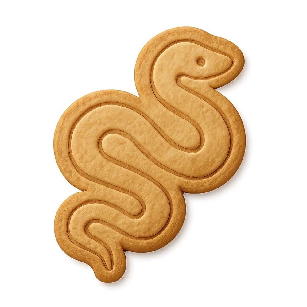 Slithering Serpent Cookie Cutter & Stamp - 4x3.2 Fun Kitchen Baking