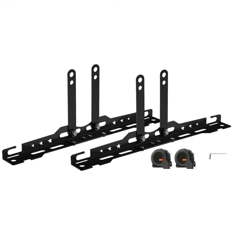 2pcs Car Wheel Alignment Tool with 2 Measuring Tapes Adjustable Leveling Aligner