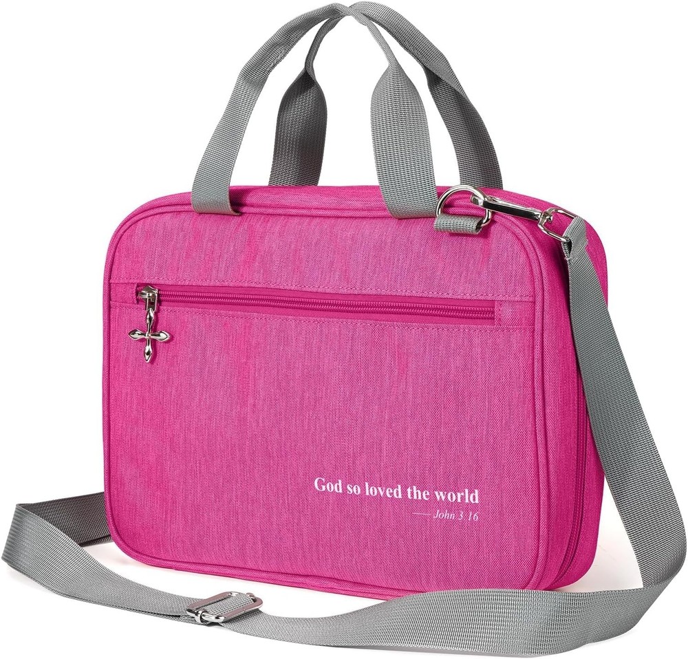 Elegant Bible Carrying Case with Adjustable Strap & Easy Access Storage