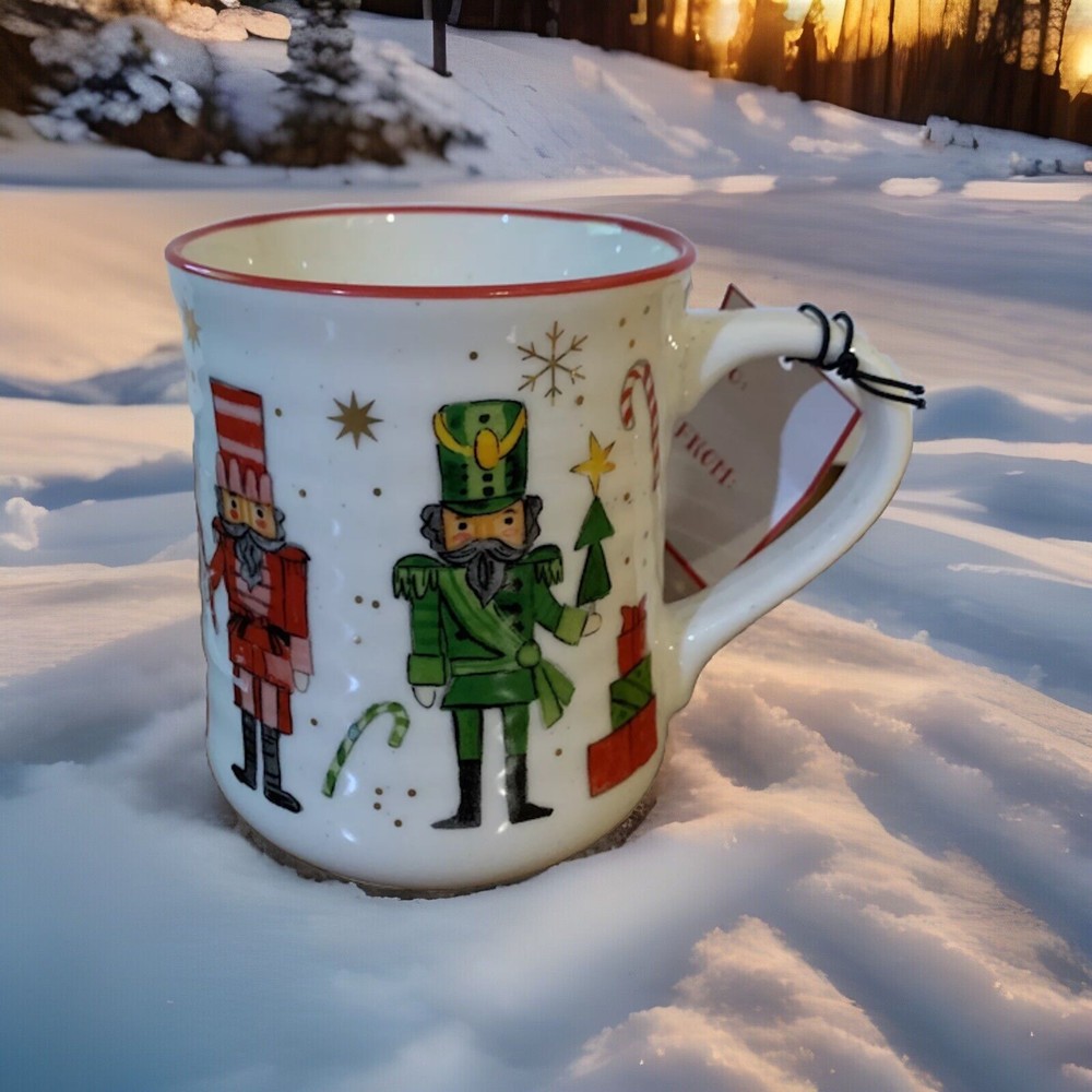 Peppermint & Pine Nutcracker Mug Candy cane Presents Snowflakes Peppermint’s