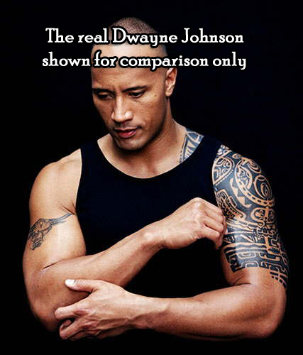 1/6 Scale Tattoos: Dwayne "The Rock" Johnson Inspired Pack - Waterslide Decals