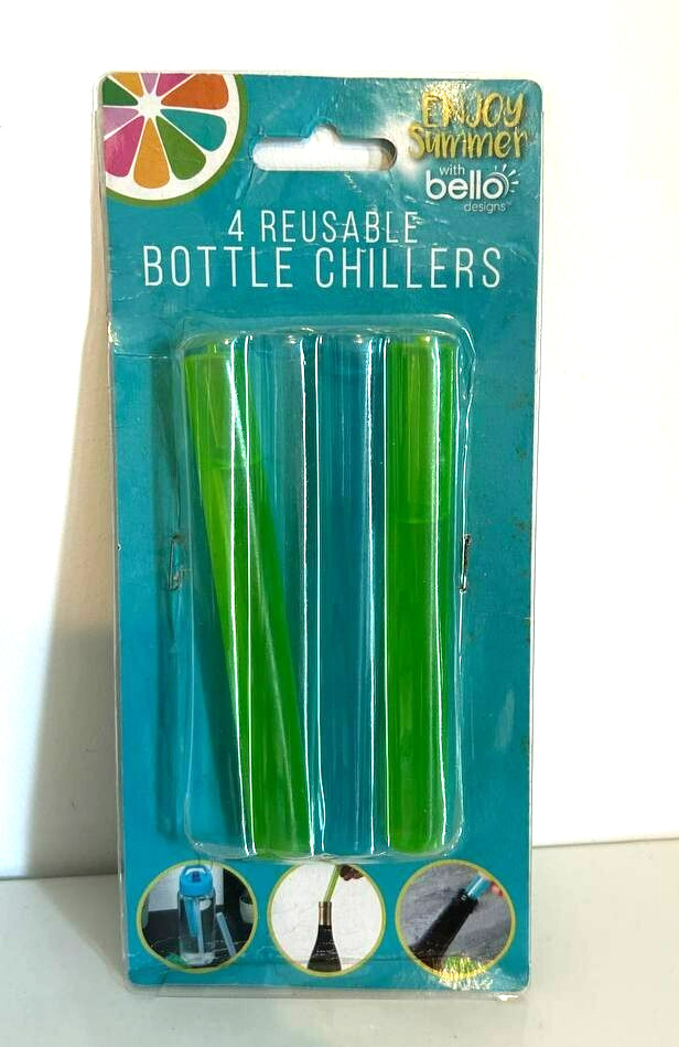 BELLO REUSABLE BOTTLE CHILLERS 3PCS GREEN/BLUE