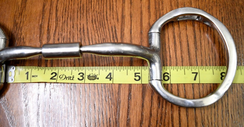 Myler, eggbutt bit w/ hooks, 5.25”