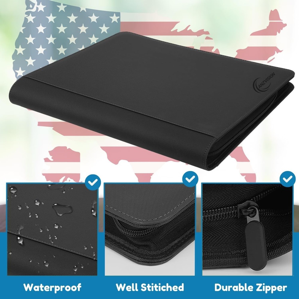 Toploader Binder, Holds 288 Toploaders, 9 Pocket Top Loader Binders