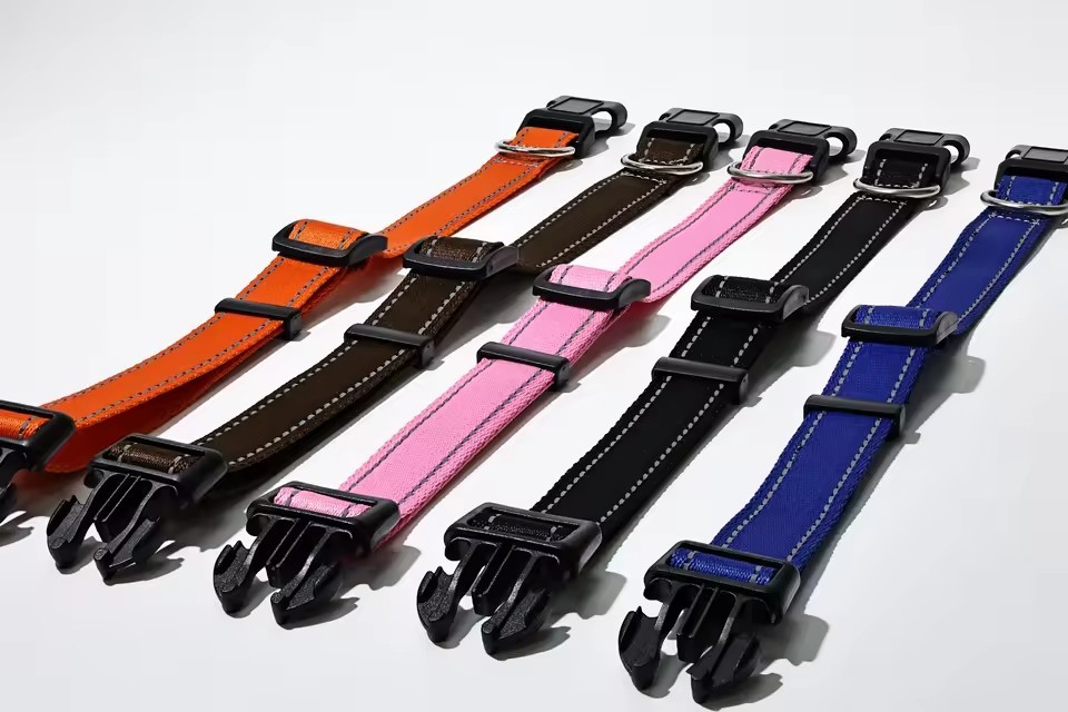 Reflective Nylon Dog Collar Adjustable Pet Collar Quick Release