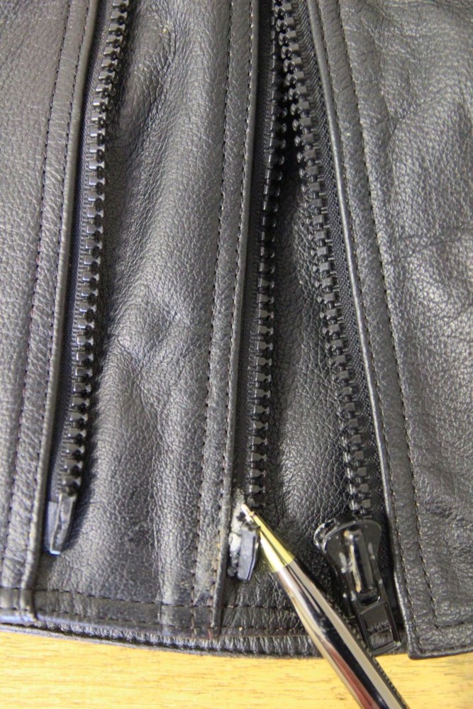 FRANK THOMAS BLACK LEATHER BIKER JACKET + BACK PROTECTOR & THERMAL LINING 36-38"