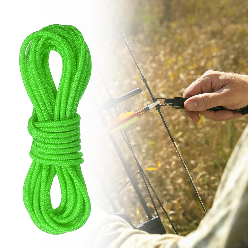 3pcs Archery D Loop Rope 10FT Bow String Release Nocking Loop Bright Green