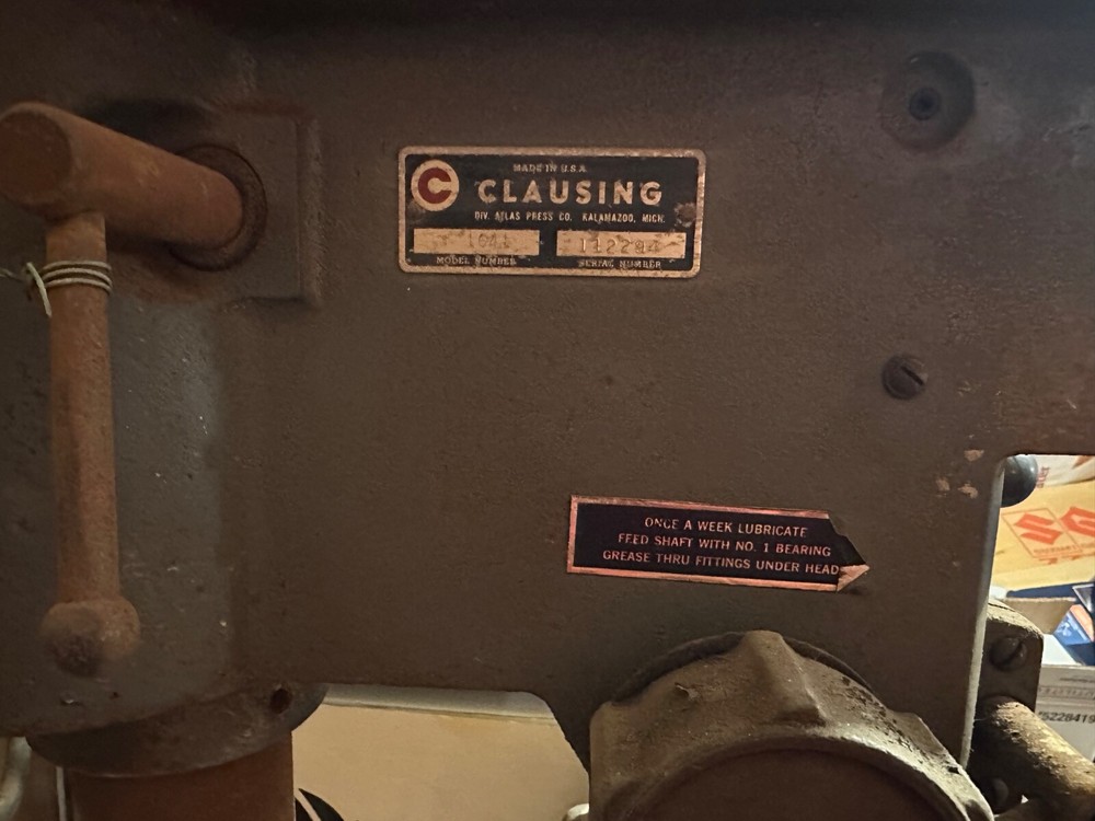 CLAUSING FLOOR MODEL 1641 DRILL PRESS with FLUID HEAD