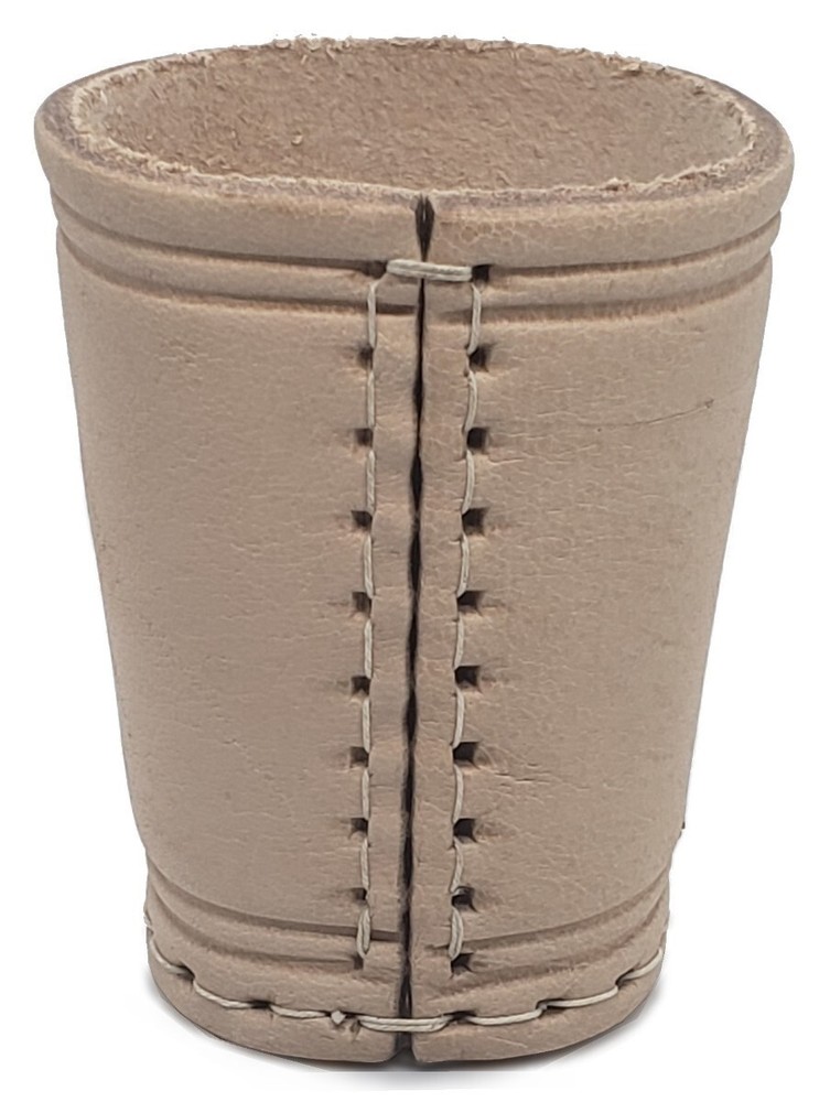 Genuine Real Leather Dice Cup Natural Unlined Compact Size Handcrafted