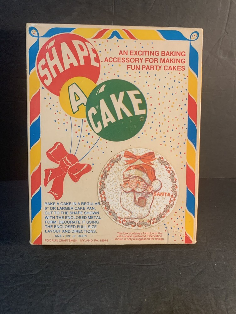 SHAPE A CAKE Santa Baking Accessory  Cookie Cake Cutter w/ box & instructions