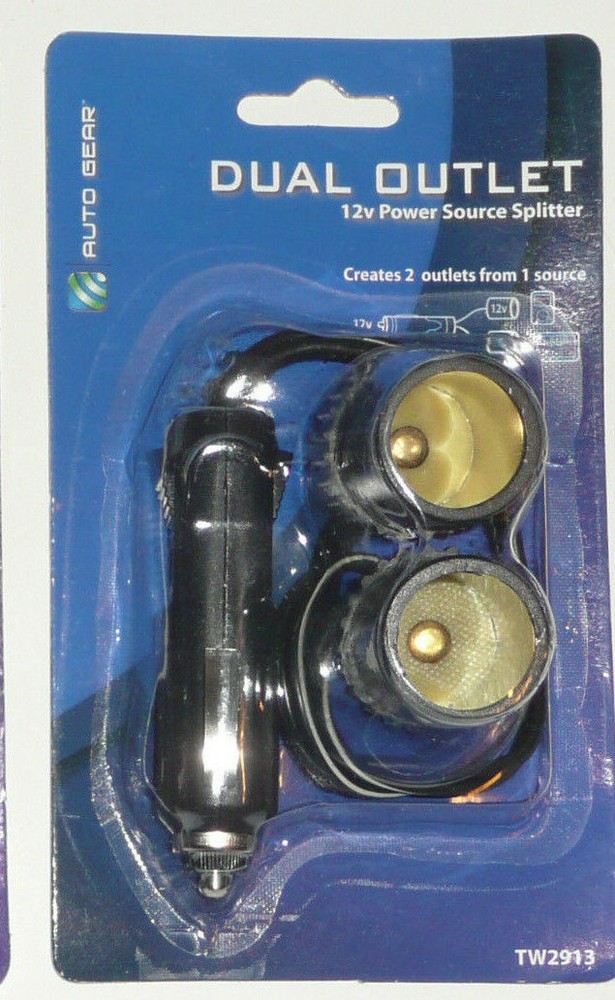 2 12V dual Auxiliary outlet Splitter