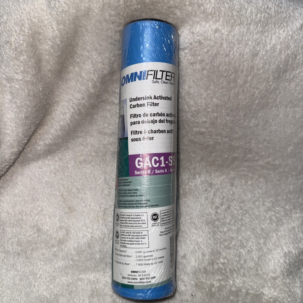 OmniFilter Undersink Acivated Carbon Filter GAC1-SS Series B