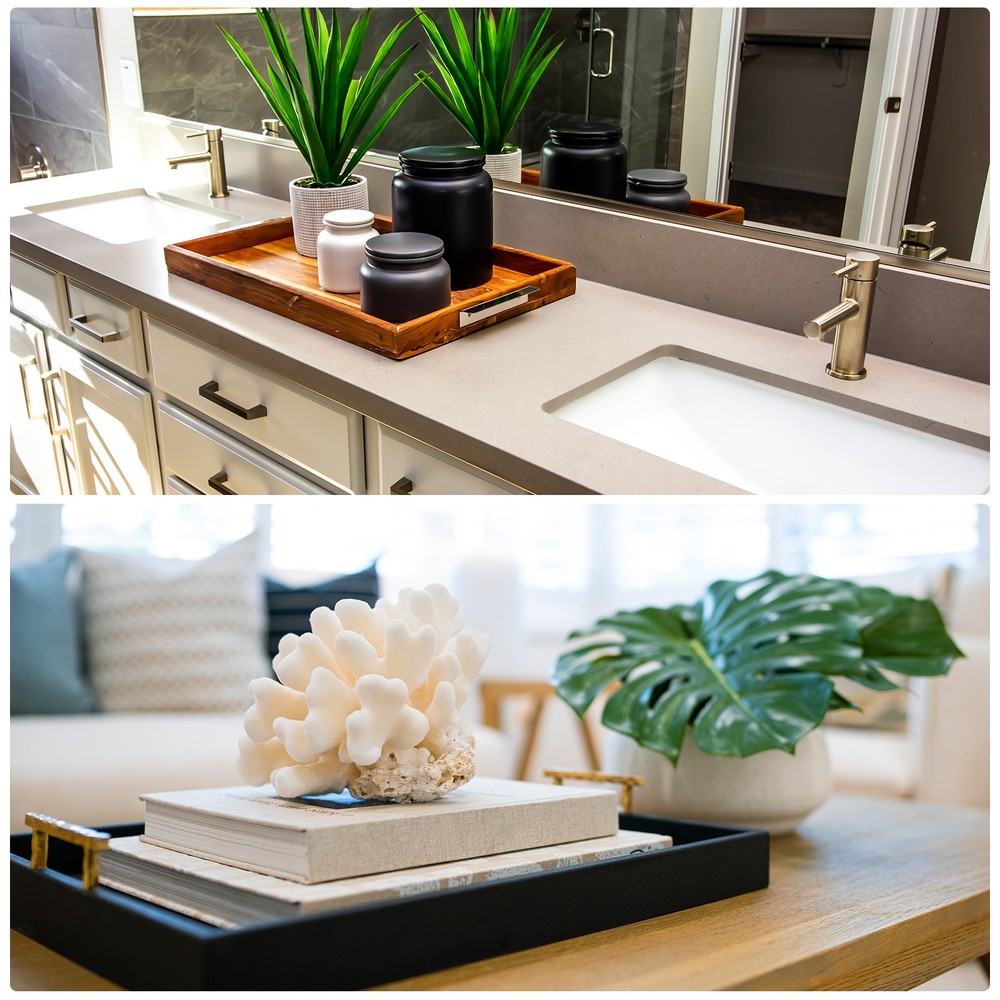 3Pcs 12.2"x8.7" Plates Rectangular Dinner Plates Reusable, Khaki