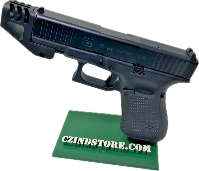 3D Printed Frame Mounted (PLA+) Muzzle Compensator for Glock G19 Airsoft or BB