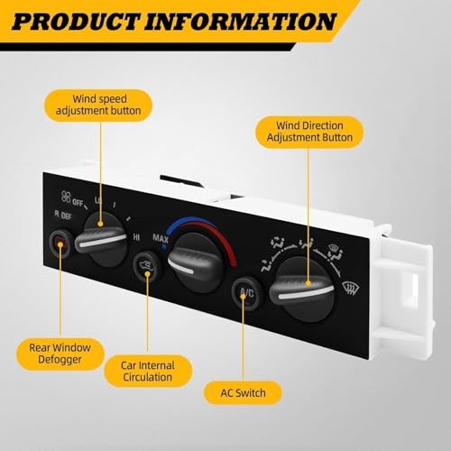 599-006 Heater A/C Climate Control Module Panel Compatible with Escalade 2000