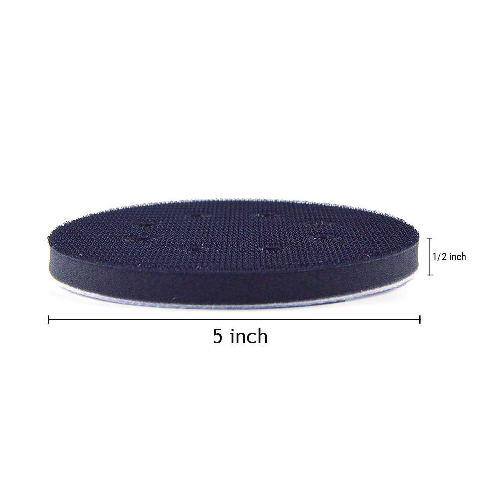 2PCS 5in Hook Loop Foam Cushion Interface Sanding Disc Sander Buffer Backing Pad