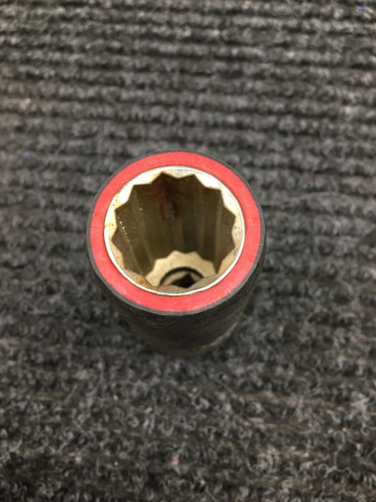 CEMENTEX 3/4" 1000V Insulated Standard Socket, 3/8" Drive,12-pt, Deep Socket