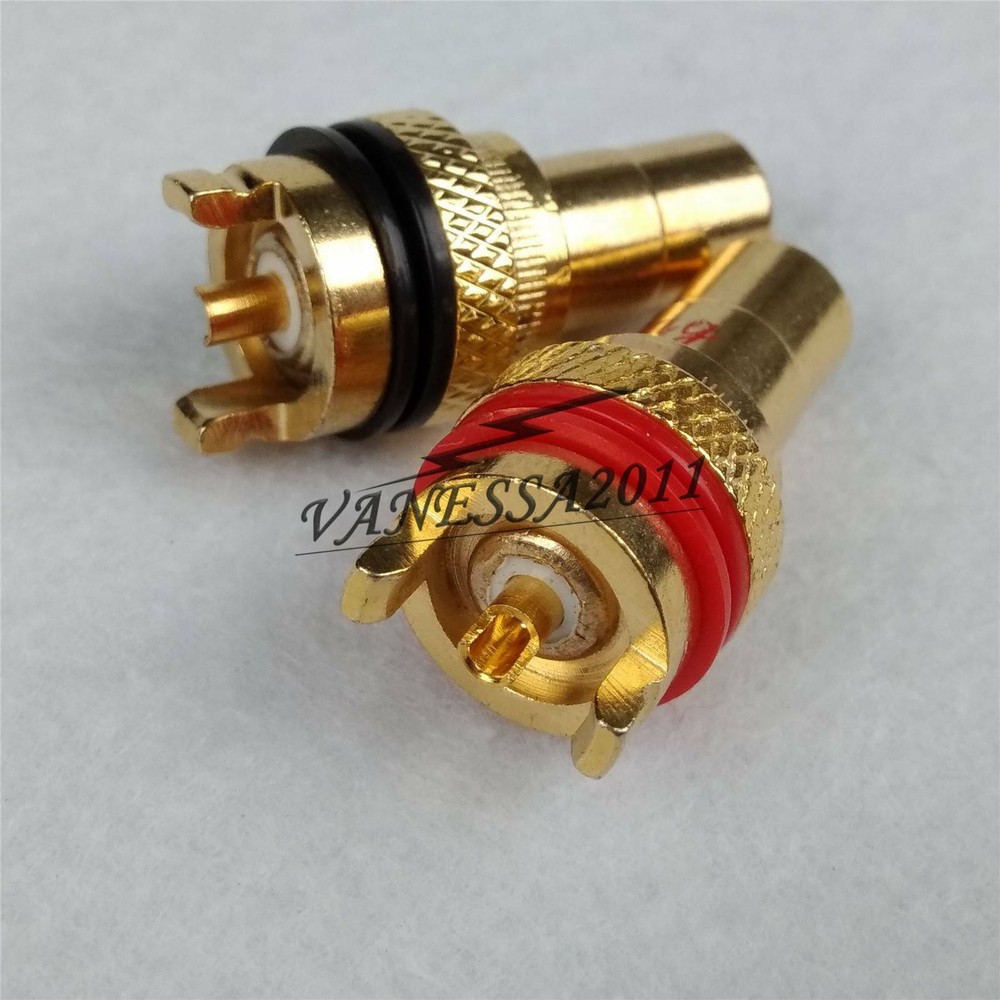 2Pcs  RCA Chassis Connector 4 Amplifier