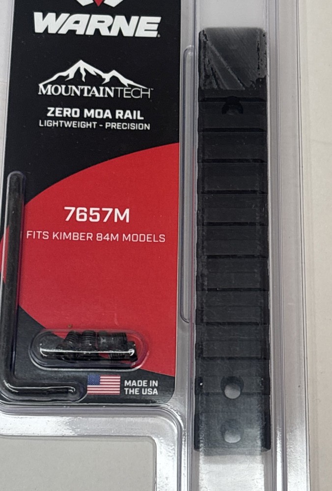 Warne 7657M Kimber 84M Scope Base Zero MOA Rail