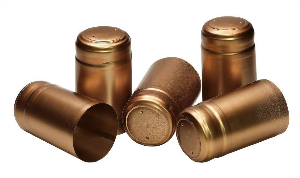 1 X Bronze PVC Shrink Capsules- 30 Per Bag