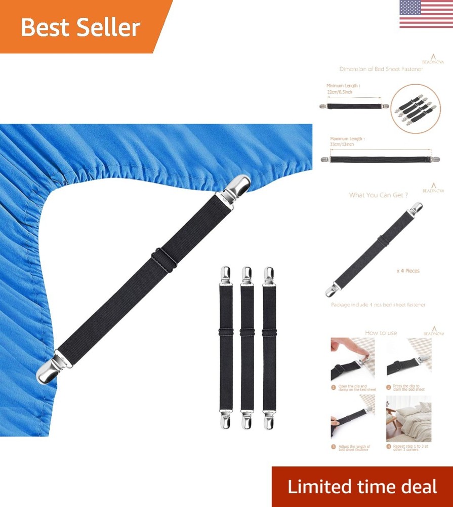 Stable Mattress Corner Clips - Prevent Sheet Bunching for Peaceful Sleep