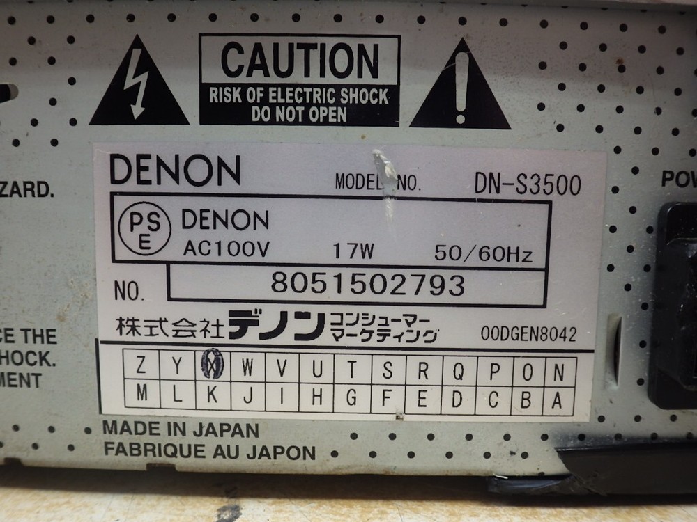 Denon DN-S3500 DJ CD Turntable y3336