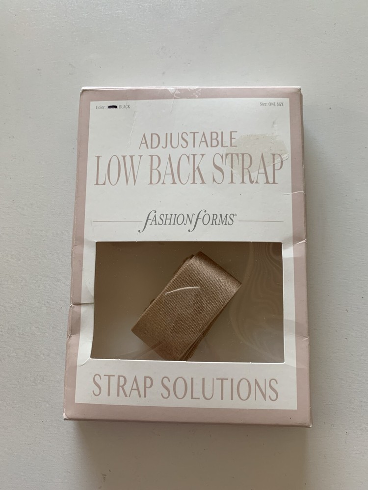 NIB! Fashion Forms Sz One Size Adjustable Low Back Strap 2 Hooks Beige