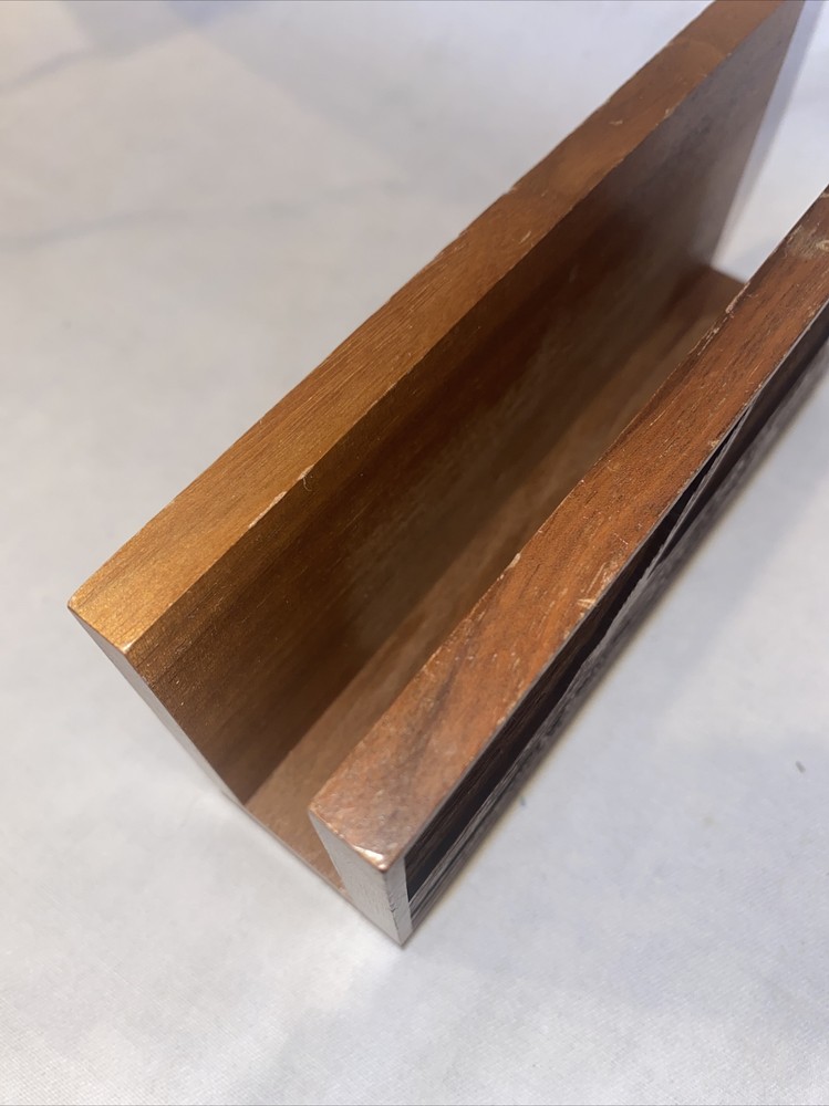 LASERCRAFT LASER ENGRAVED SOLID AMERICAN WALNUT WOOD LETTER / MAIL HOLDER