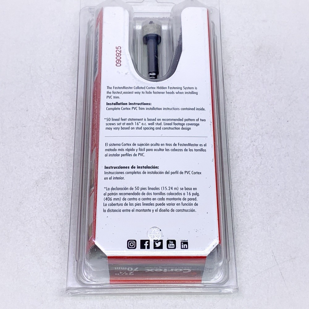 FastenMaster Aztek Collated Cortex Hidden Fastening System 2-3/4” Cortex Screws