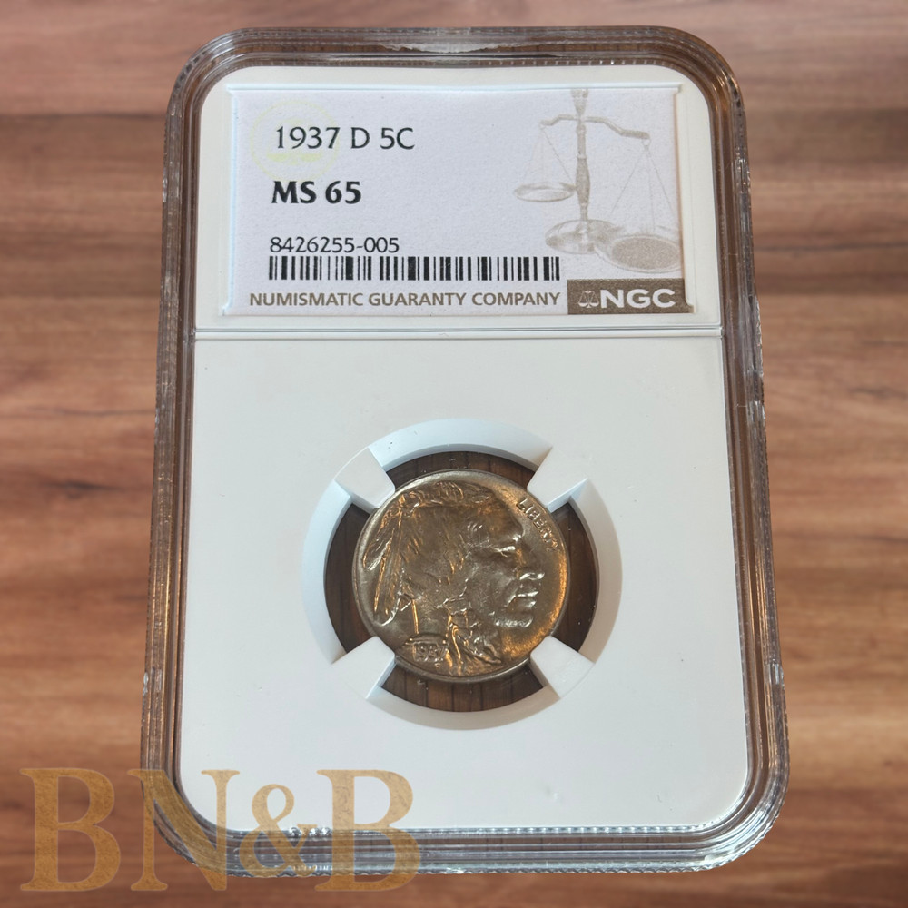 1937 D Buffalo Nickel MS65 NGC
