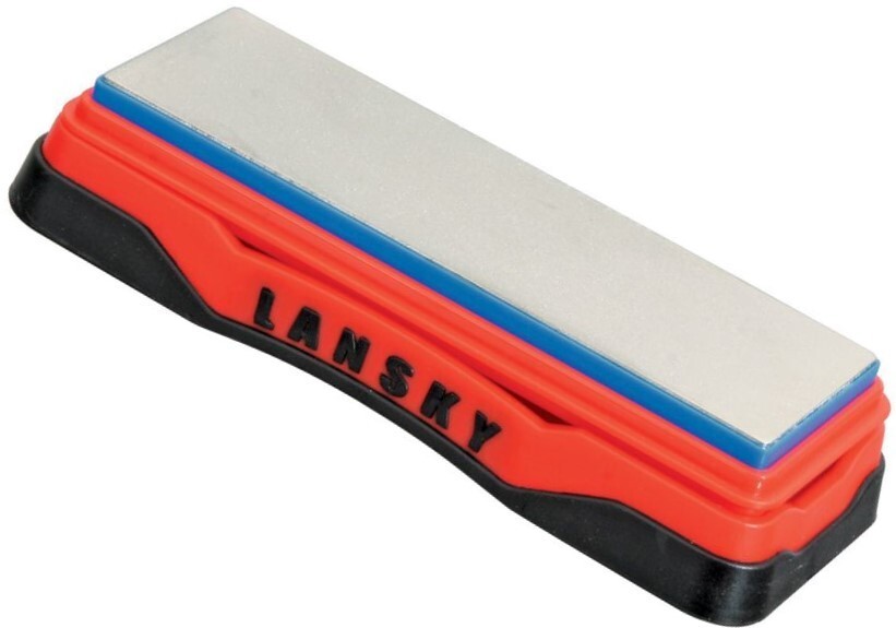 Lansky Bench Stone Unbroken Diamond Grit Surface Fine Grit Rubber Grip Ring