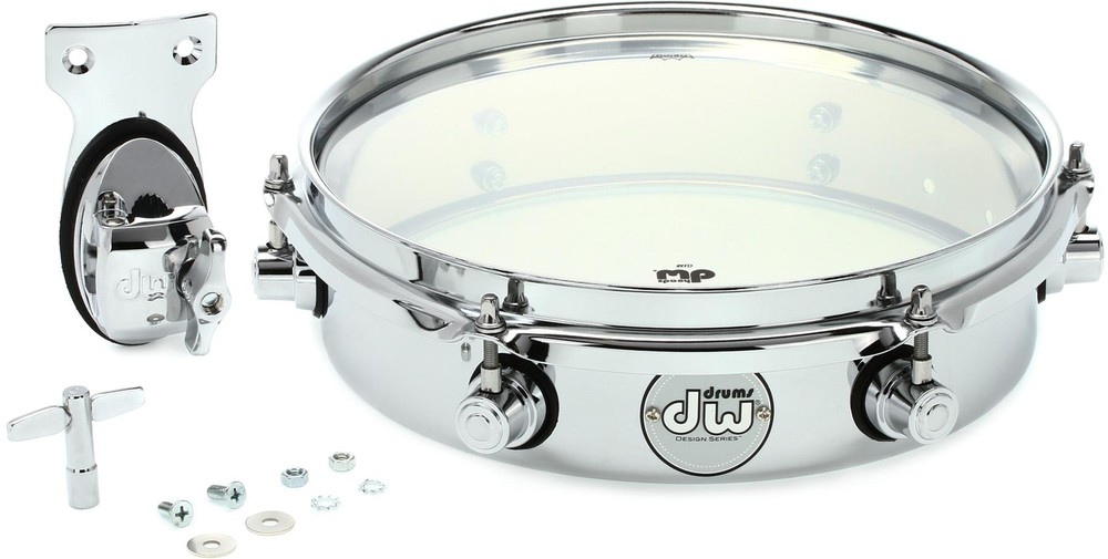 DW Design Series Chrome Piccolo Tom w/bracket - 10"