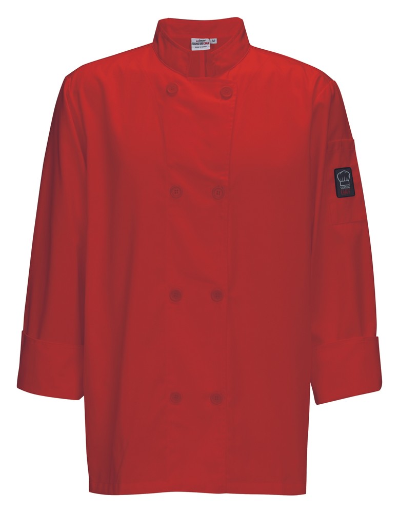 Tapered Chef Men's Jacket, Red, M (12 Each)