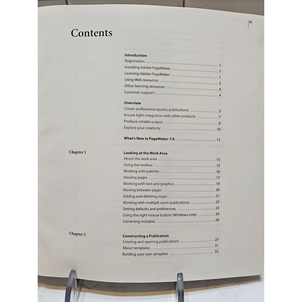 Adobe Pagemaker 7.0 User Guide circa 2001