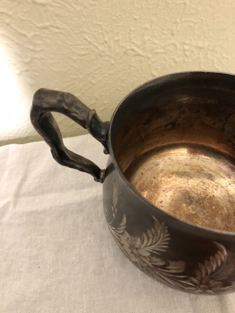 Antique Aurora 21 Silver 1869 Engraved Cup