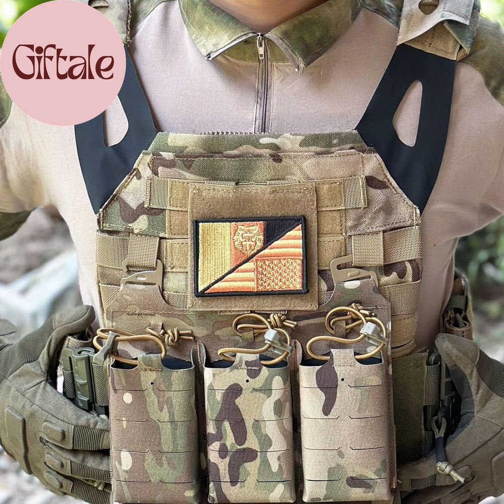 Molle Patch Panel,Hook&Loop Adapter Panel for Patch Badges,Tactical Molle Hook a