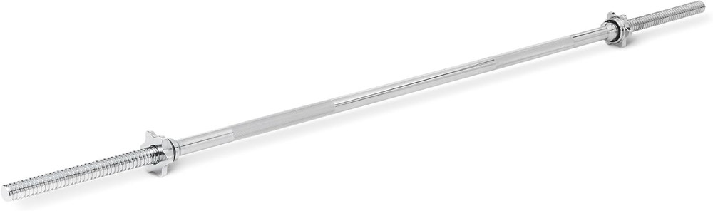Amazon Basics 5Ft Straight Barbell Bar with Star Locks, 1" Diameter