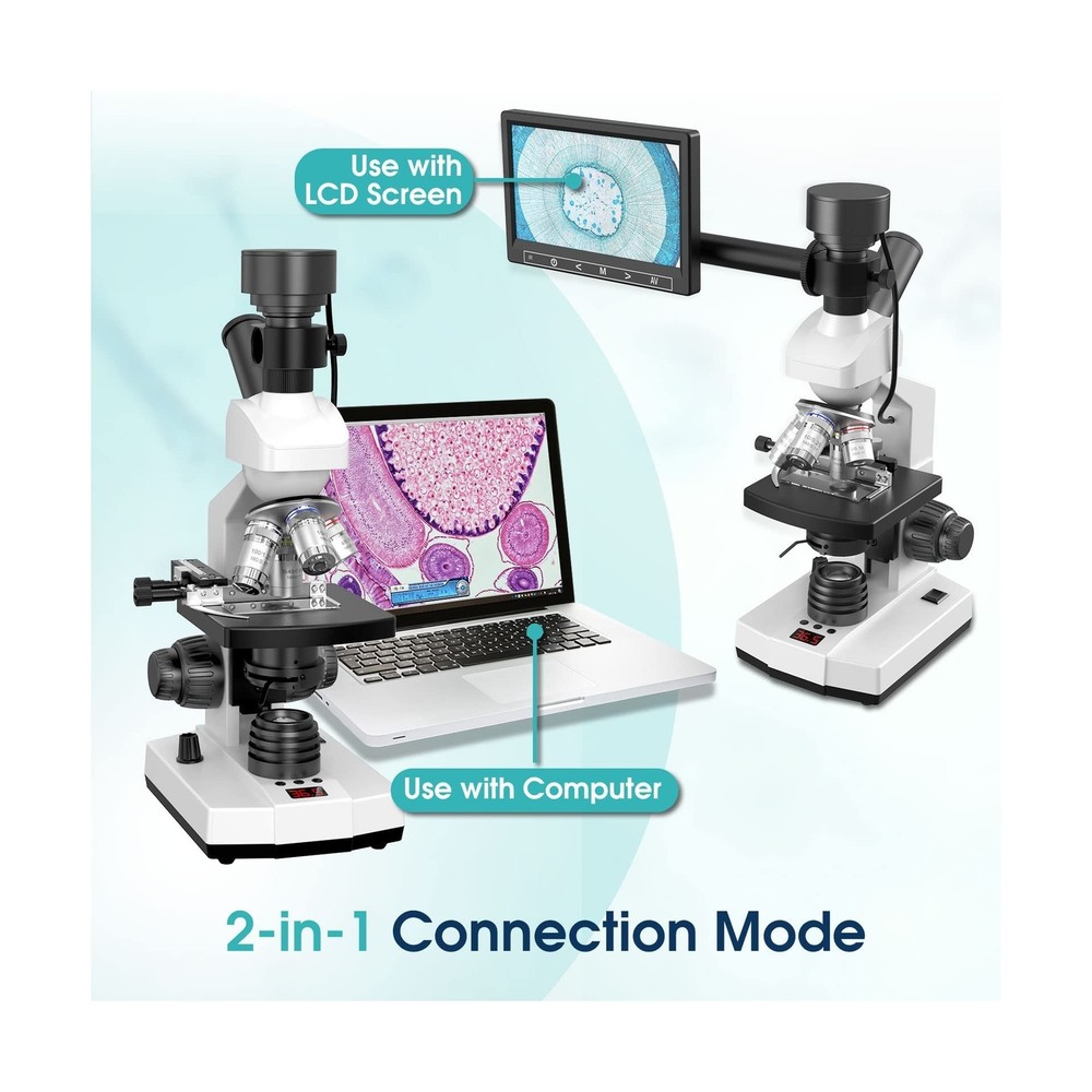 Lab Compound Monocular Microscopes with Constant Temperature,Dual-View Micros...