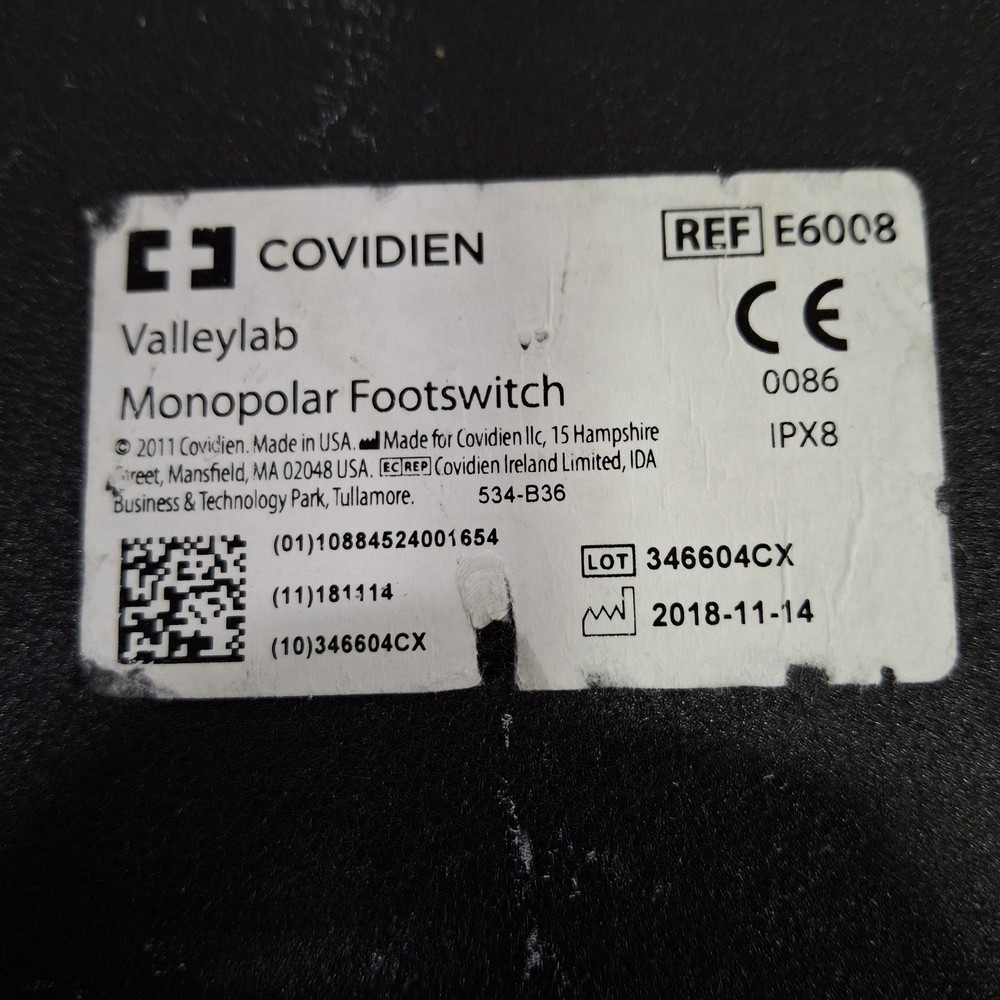 Valleylab E6008 Monopolar Electrosurgical Footswitch