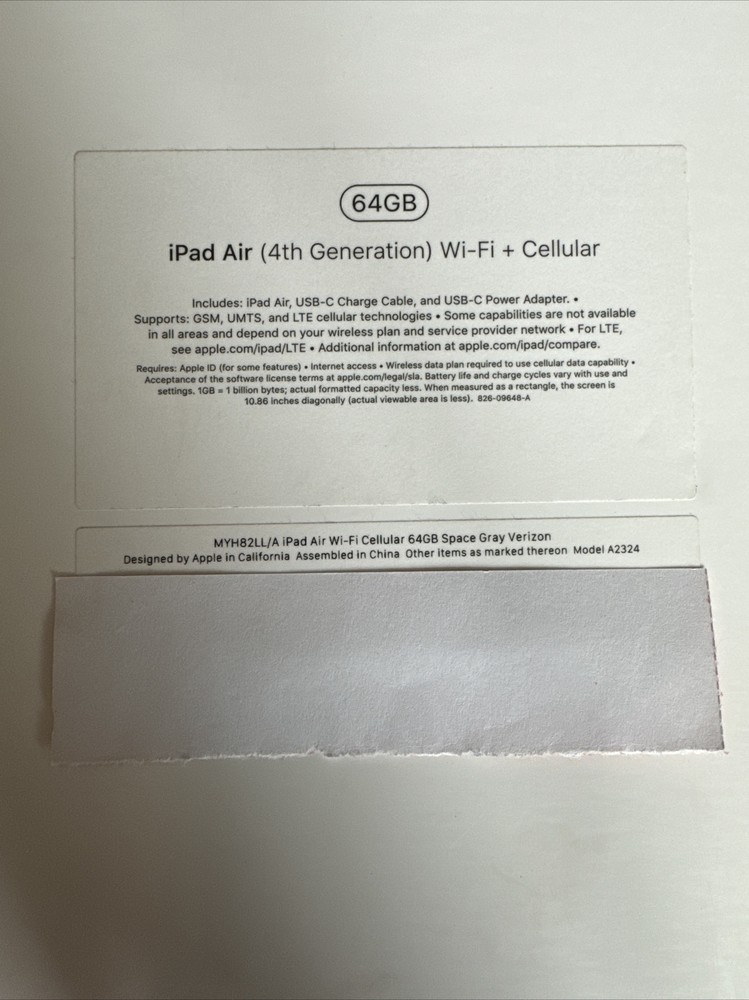 Apple iPad Box Only Empty Pro Air 4th 6th 9th 10th Generation