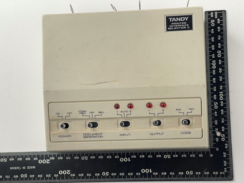 Tandy Printer Interface Selector 2 Parallel Radio Shack 26-2820 Untested
