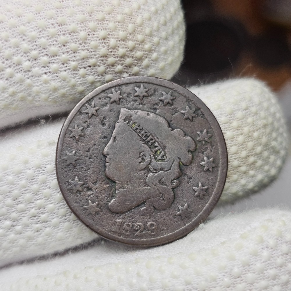 1829 Large Cent N.4 R.4 Batter Variety US Type Coin