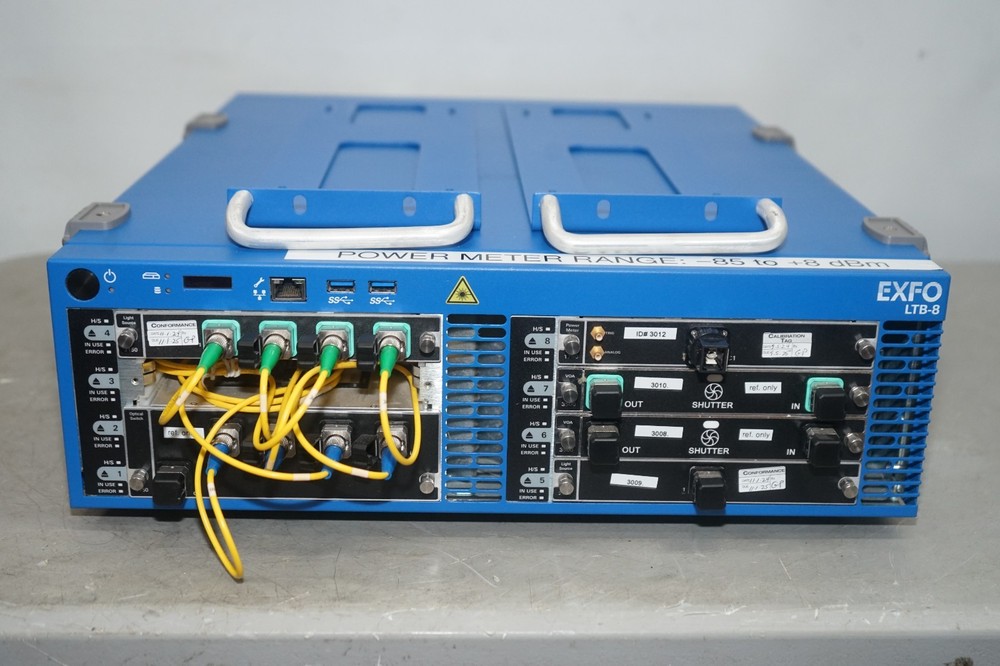 ^ Exfo LTBx Test Mainfraime 8-slots LTB-8 W/ Modules #X5323