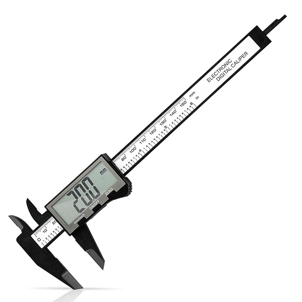 6 Inch Digital Dial Caliper with Large LCD Screen, Plastic Vernier