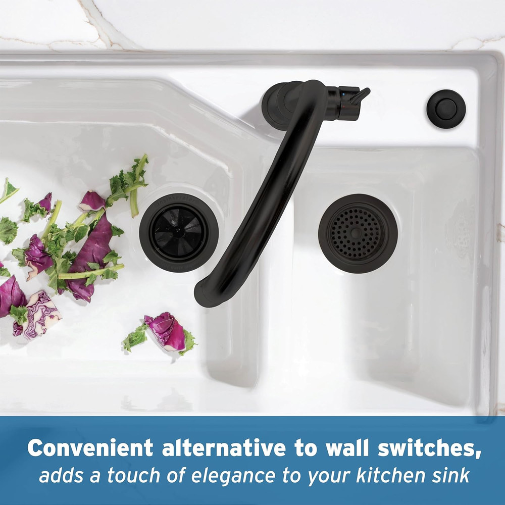 STC-MTBLK Push Sinktop Switch Button, Matte Black